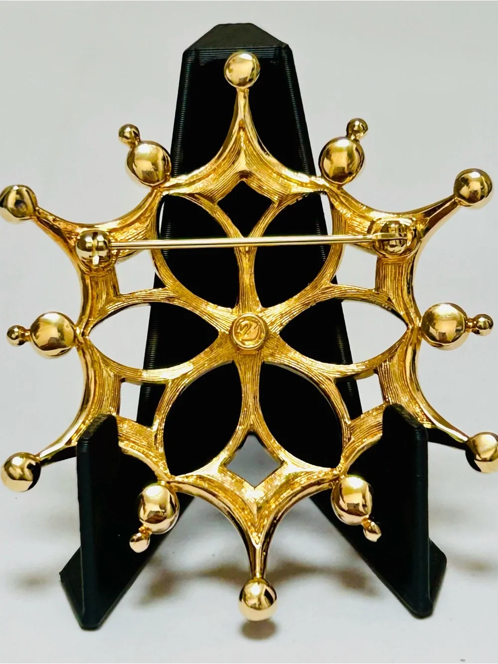 Swarovski Gold-Tone Crystal Flower Snowflake Brooch